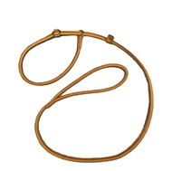 Retrieverline rundsyet Læder Ø  Ø 8mm/150cm med stop Cognac
